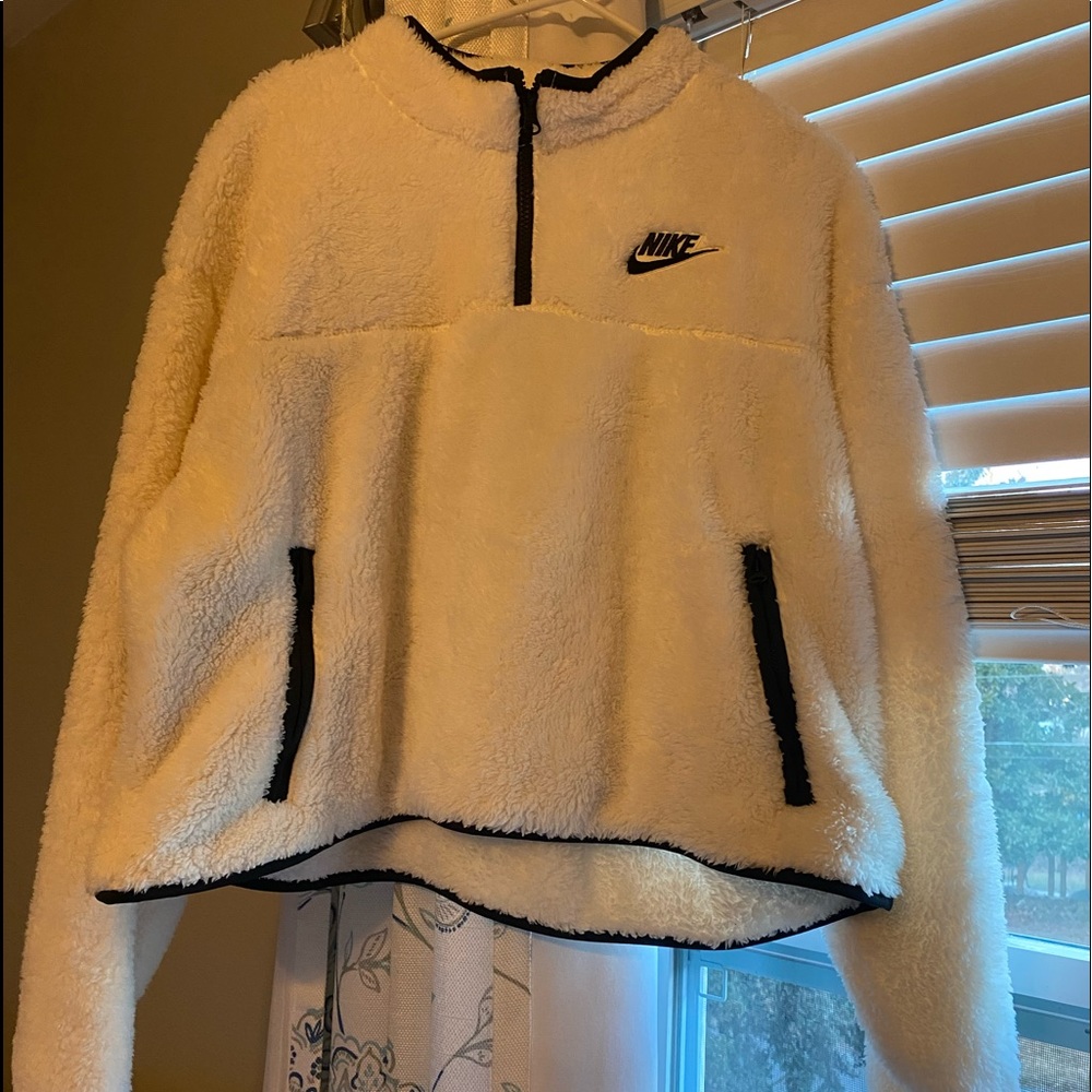 White and Black Nike Quarter zip women’s